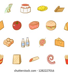 Various images set. Background for printing, design, web. Usable as icons. Seamless. Colored.