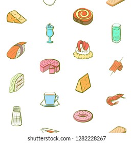 Various images set. Background for printing, design, web. Usable as icons. Seamless. Colored.