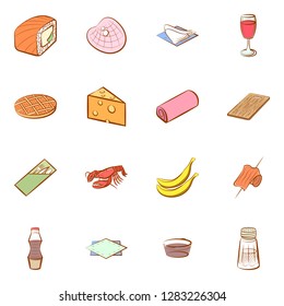 Various images set. Background for printing, design, web. Usable as icons. Colored.