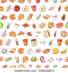 Various images set. Background for printing, design, web. Usable as icons. Seamless. Colored.