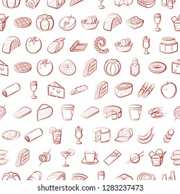 Various images set. Background for printing, design, web. Usable as icons. Seamless. Binary color.