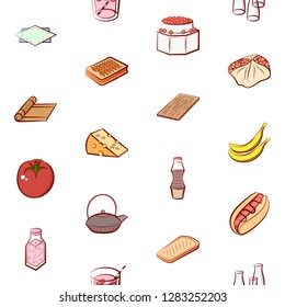 Various images set. Background for printing, design, web. Usable as icons. Seamless. Colored.