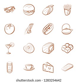Various images set. Background for printing, design, web. Usable as icons. Binary color.