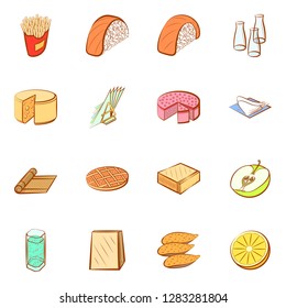 Various images set. Background for printing, design, web. Usable as icons. Colored.