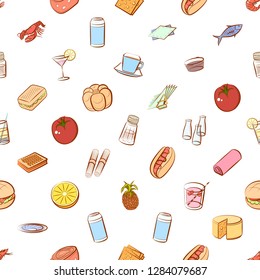 Various images set. Background for printing, design, web. Usable as icons. Seamless. Colored.