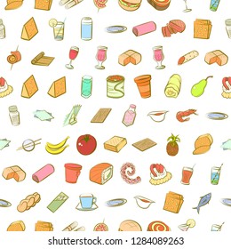 Various images set. Background for printing, design, web. Usable as icons. Seamless. Colored.