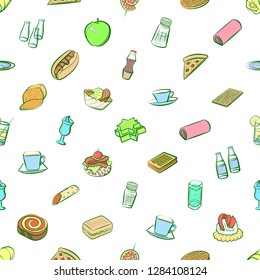 Various images set. Background for printing, design, web. Usable as icons. Seamless. Colored.