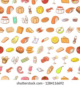 Various images set. Background for printing, design, web. Usable as icons. Seamless. Colored.