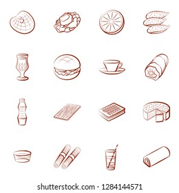 Various images set. Background for printing, design, web. Usable as icons. Binary color.