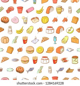 Various images set. Background for printing, design, web. Usable as icons. Seamless. Colored.