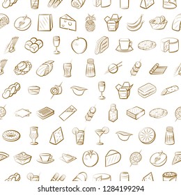 Various images set. Background for printing, design, web. Usable as icons. Seamless. Binary color.