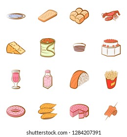 Various images set. Background for printing, design, web. Usable as icons. Colored.