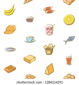 Various images set. Background for printing, design, web. Usable as icons. Seamless. Colored.