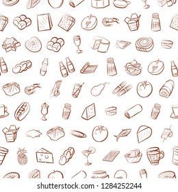 Various images set. Background for printing, design, web. Usable as icons. Seamless. Binary color.