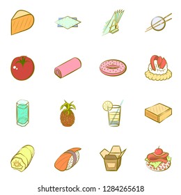 Various images set. Background for printing, design, web. Usable as icons. Colored.