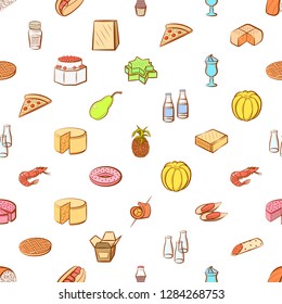 Various images set. Background for printing, design, web. Usable as icons. Seamless. Colored.