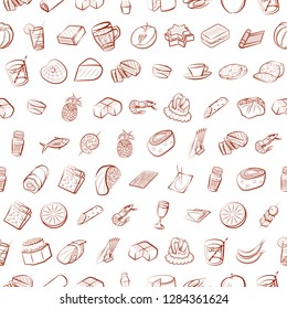 Various images set. Background for printing, design, web. Usable as icons. Seamless. Binary color.