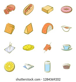 Various images set. Background for printing, design, web. Usable as icons. Colored.