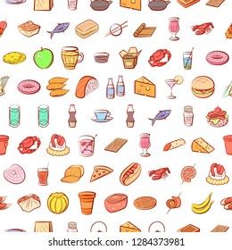 Various images set. Background for printing, design, web. Usable as icons. Seamless. Colored.