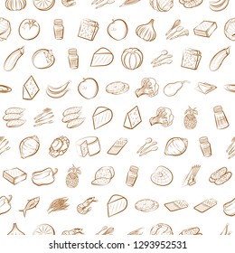 Various images set. Background for printing, design, web. Usable as icons. Seamless. Binary color.