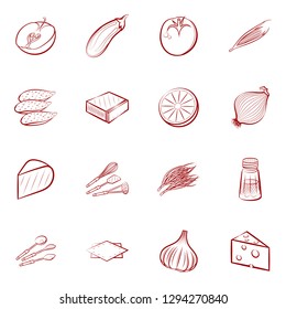 Various images set. Background for printing, design, web. Usable as icons. Binary color.