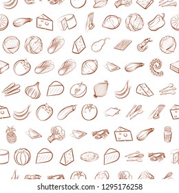 Various images set. Background for printing, design, web. Usable as icons. Seamless. Binary color.