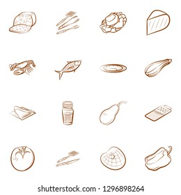 Various images set. Background for printing, design, web. Usable as icons. Binary color.