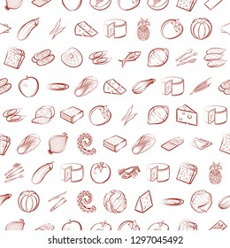 Various images set. Background for printing, design, web. Usable as icons. Seamless. Binary color.