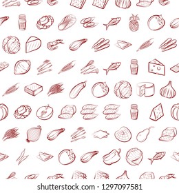 Various images set. Background for printing, design, web. Usable as icons. Seamless. Binary color.