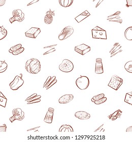 Various images set. Background for printing, design, web. Usable as icons. Seamless. Binary color.