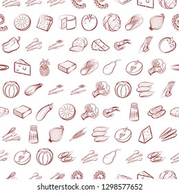 Various images set. Background for printing, design, web. Usable as icons. Seamless. Binary color.