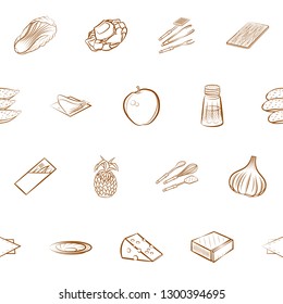 Various images set. Background for printing, design, web. Usable as icons. Seamless. Binary color.
