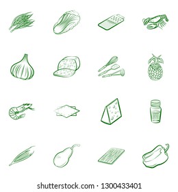 Various images set. Background for printing, design, web. Usable as icons. Binary color.