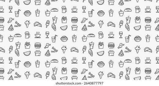 Various images set. Background for printing, design, web. Usable as icons. Seamless. Monochrome binary, black and white.
