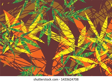 Various Indonesian batik designs with floral and leaf motifs
