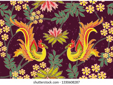 Various Indonesian batik motifs, with various touches of modern colors, become a very good work