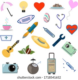 Various items on a white background.
Card with tasks for children.
Test task for learning professions by preschoolers
