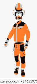 Various items of special protective clothing. Working form. Professional protective clothing. EPS 10.