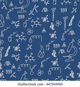 various items which relate to chemistry. lab. experiments