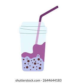 Various juice and bubble tea drinks in glass, bottle, can, and carton packaging. Summer cold drinks