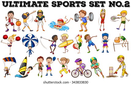 Various kind of sports illustration