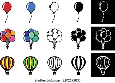 various kinds of ballon vectors