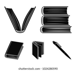 Various kinds of books. Books set collection icons in black style vector symbol stock illustration web.