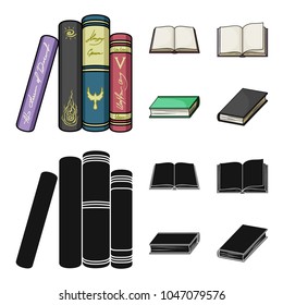 Various kinds of books. Books set collection icons in cartoon,black style vector symbol stock illustration web.