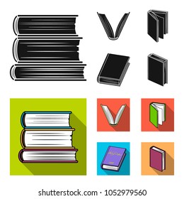 Various kinds of books. Books set collection icons in black, flat style vector symbol stock illustration web.