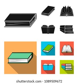 Various kinds of books. Books set collection icons in black, flat style vector symbol stock illustration web.