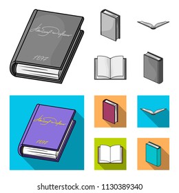 Various kinds of books. Books set collection icons in monochrome,flat style vector symbol stock illustration web.