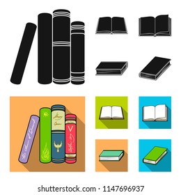 Various kinds of books. Books set collection icons in black, flat style vector symbol stock illustration web.