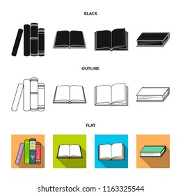 Various kinds of books. Books set collection icons in cartoon style vector symbol stock illustration web.