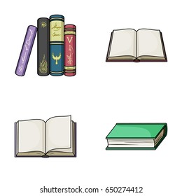 Various kinds of books. Books set collection icons in cartoon style vector symbol stock illustration web.